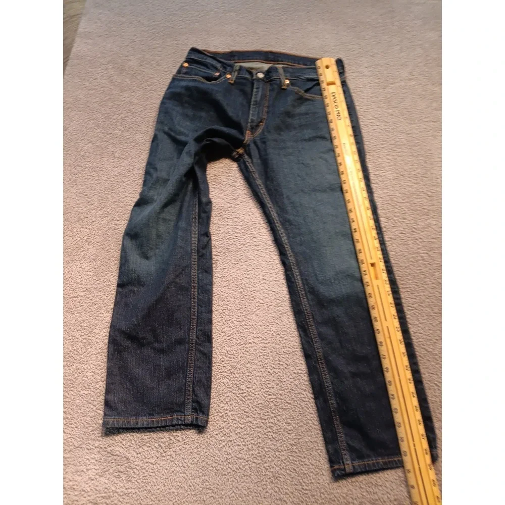 Levi's Men's W34 L30 Dark Wash Straight Leg Blue Denim Jeans